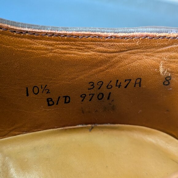AMAZING! Vintage Genuine SHARKSKIN Men\'s Oxford - Brown - FootJoy - Size 10.5 DB main image 5